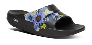 OOFOS OOAHH LIMITED BLACK BLOSSOM – SHOES-n-FEET