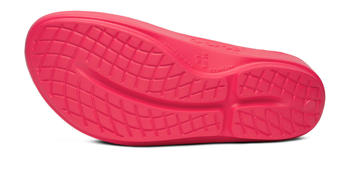◆OOFOS◆ OOLALA NEON BERRY OOLALA NEON BERRY Women's OOmega OOlala Stacked Sandal - Neon Berry Punch – OOFOS